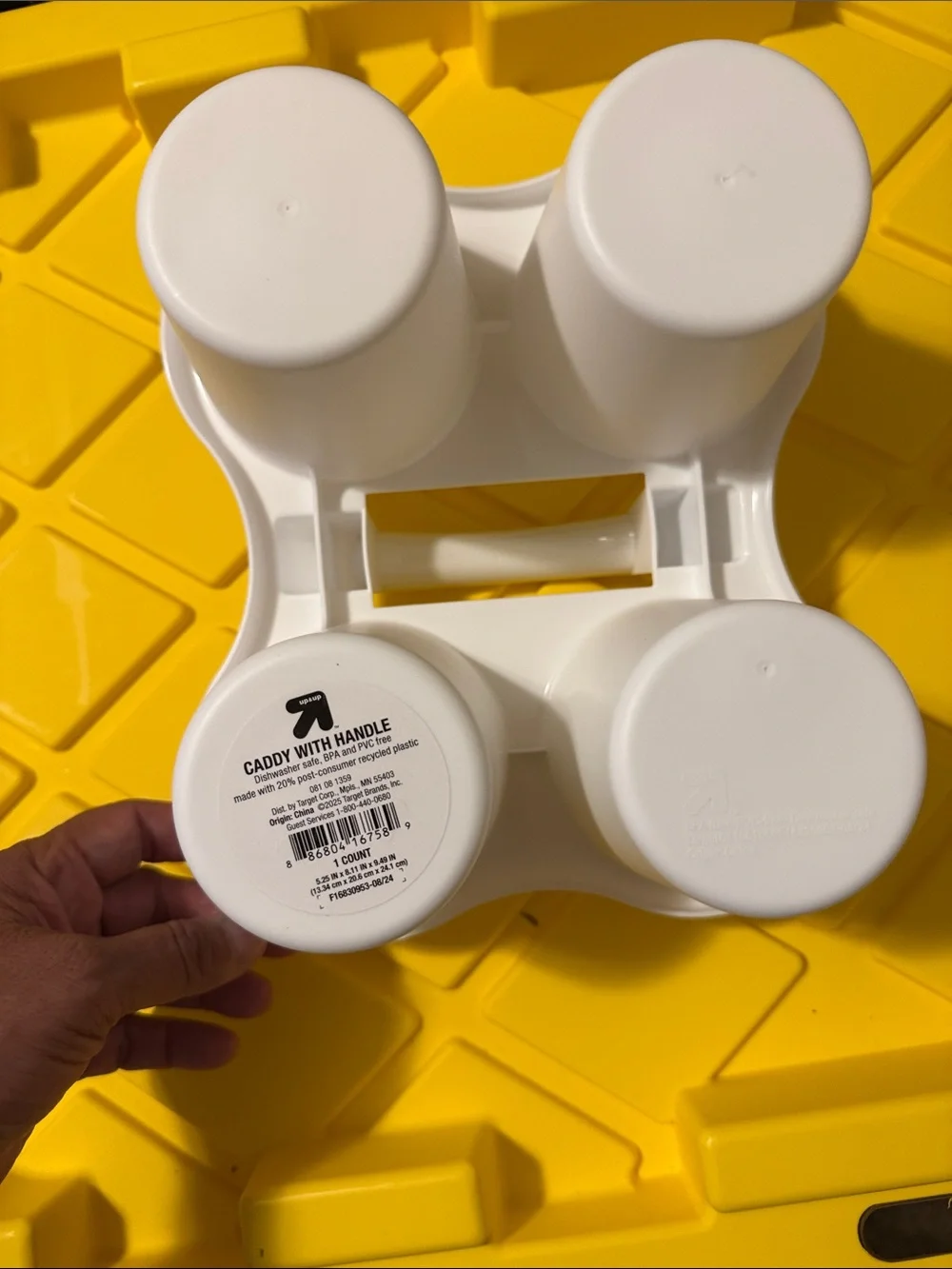 White 4-Cup Party Caddy - Unbranded